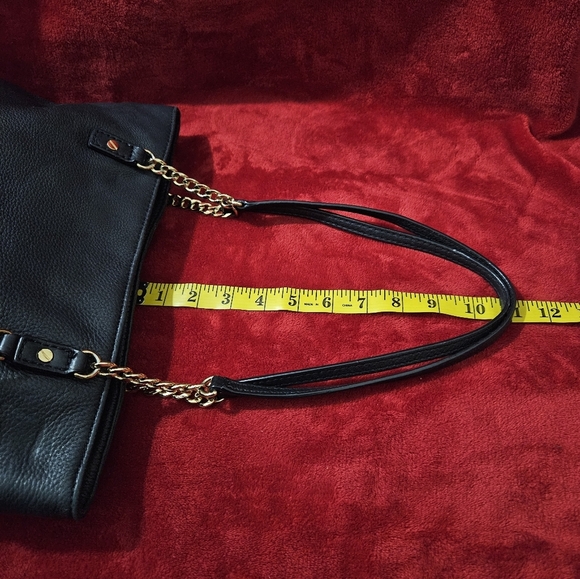 Michael Kors Jet Set Chain Navy Blue Pebble Leather Tote/Handbag - Picture 6 of 12